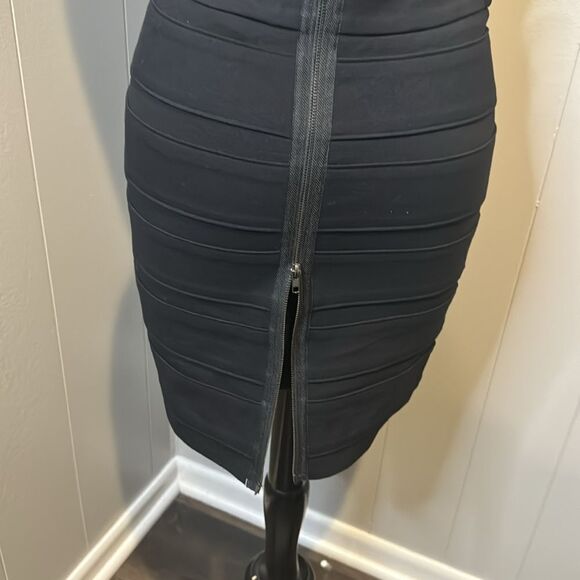 Paige Reeves bandage stretch pencil mini skirt. Full length 2-way back zipper XS - Picture 6 of 7